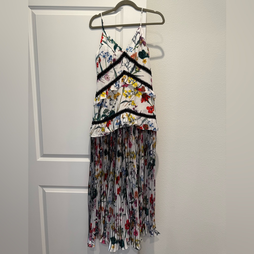 Elliatt Floral Dress with Black Accents